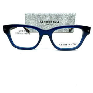 NEW Kenneth‎ Cole Reaction KC0237-3-090-51 Blue Havana Eyeglasses H11969